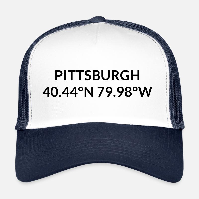 Pittsburgh, Pennsylvania, USA Coordinates Trucker Cap