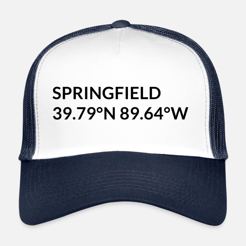 Springfield, Illinois, United States Coordinates Trucker Cap
