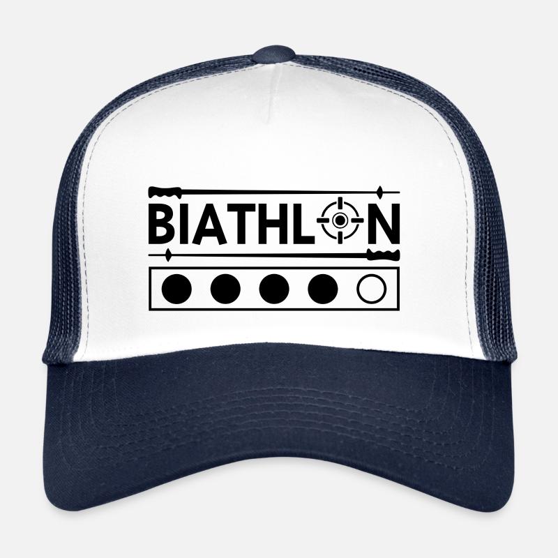Biathlon - Trucker Cap - Weiß/Navy