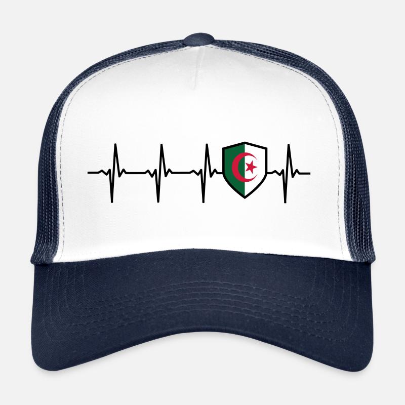Algérie drapeau battement de coeur badge algerie Casquette trucker 