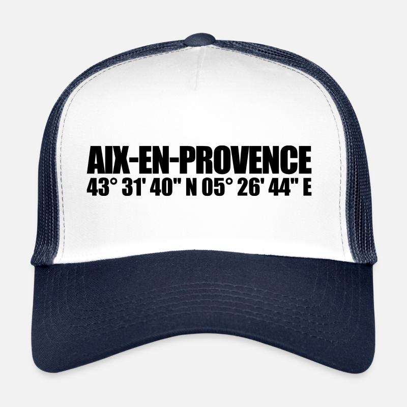 Coordonnées d’Aix-en-Provence Casquette trucker 