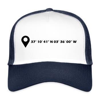 Granada coordinates - Trucker Cap - white/navy - Front