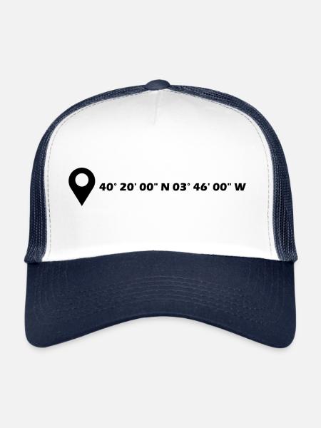 Leganés coordinates - Trucker Cap - white/navy - Front