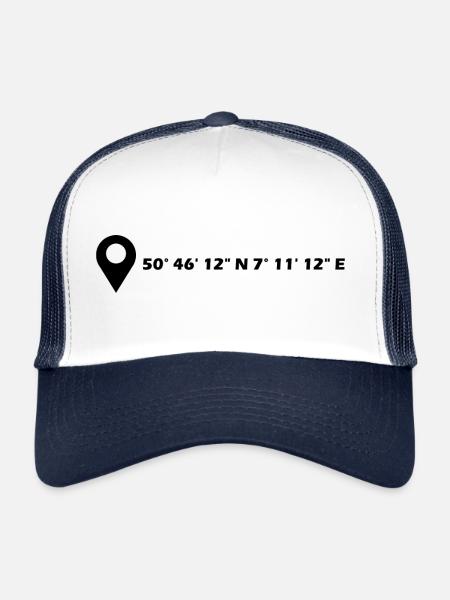 Coordonnées de Sankt Augustin - Casquette trucker  - blanc/marine - Devant