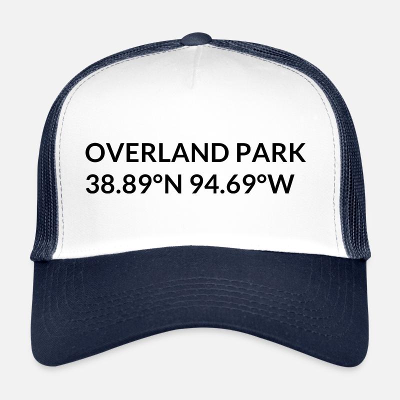 Overland Park, Kansas, USA Coordinates Trucker Cap