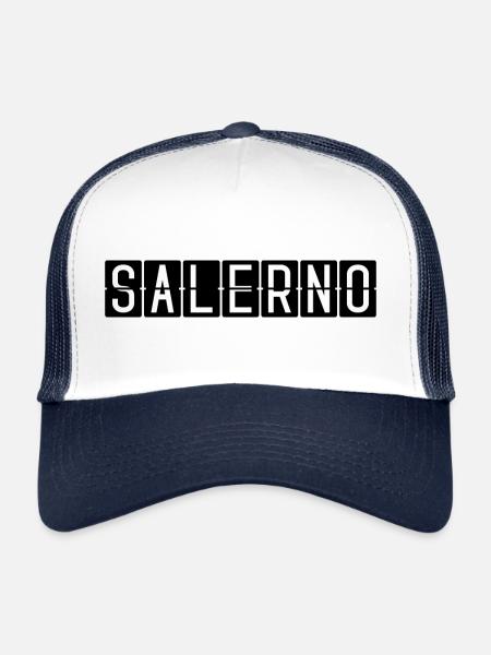 Salerno Airport Sign - Trucker Cap - white/navy - Front