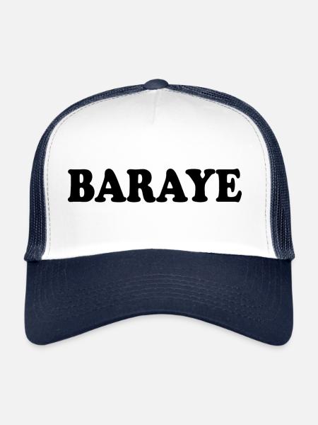 baraye - Casquette trucker  - blanc/marine - Devant