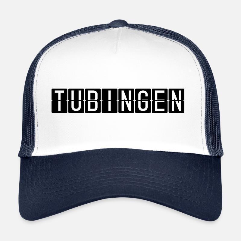 Tübingen Flughafentafel - Trucker Cap - Weiß/Navy