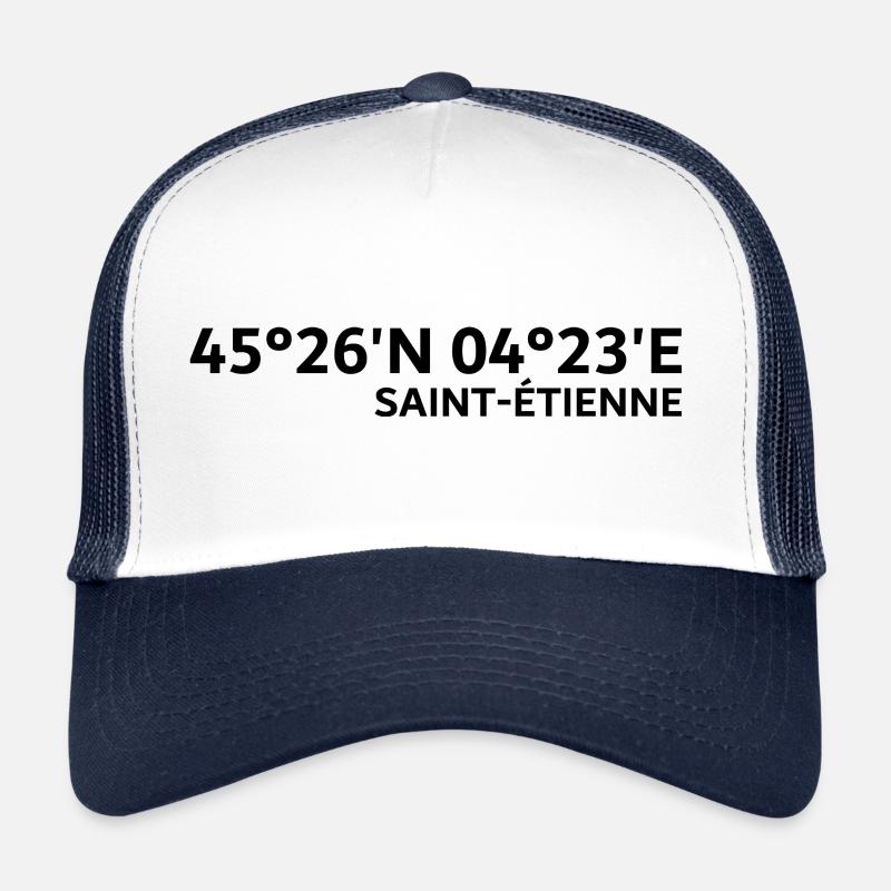 Coordonnées de Saint-Étienne Casquette trucker 