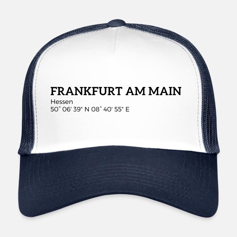 Frankfurt am Main Hesse coordinates Trucker Cap