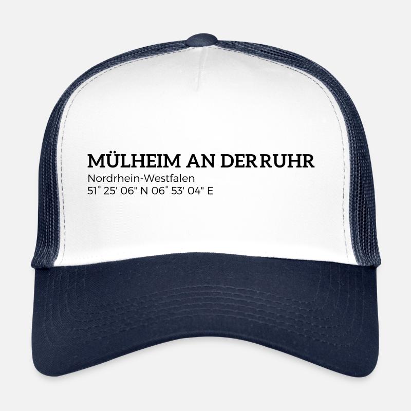 Mülheim an der Ruhr North Rhine-Westphalia Coordinates Trucker Cap