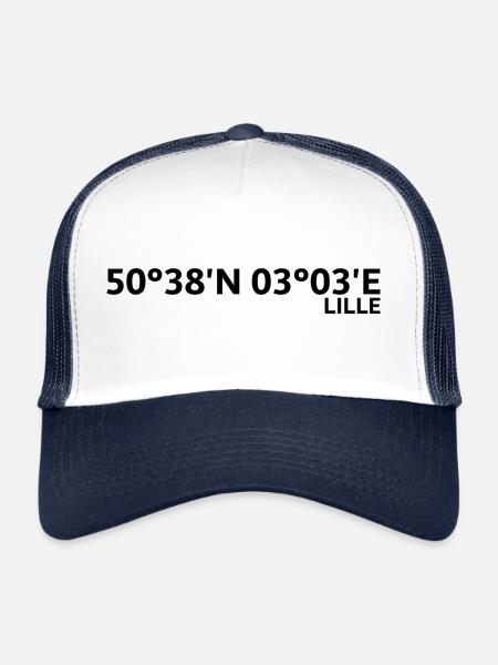 Lille Coordinates - Trucker Cap - white/navy - Front