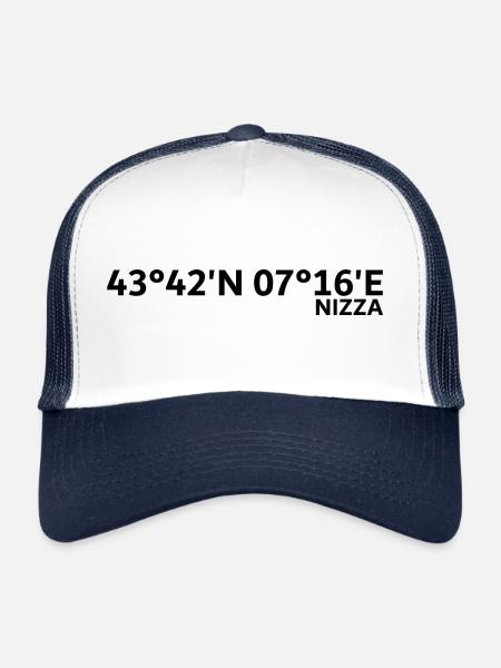 Belles coordonnées - Casquette trucker  - blanc/marine - Devant