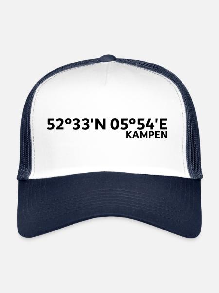 Kampen coordinates - Trucker Cap - white/navy - Front