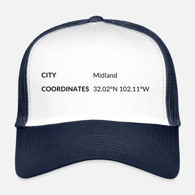 Midland, Texas, USA coordinates Trucker Cap