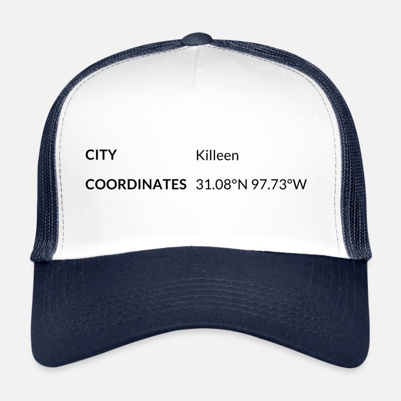 les coordonnées de Killeen, Texas, États-Unis Casquette trucker 