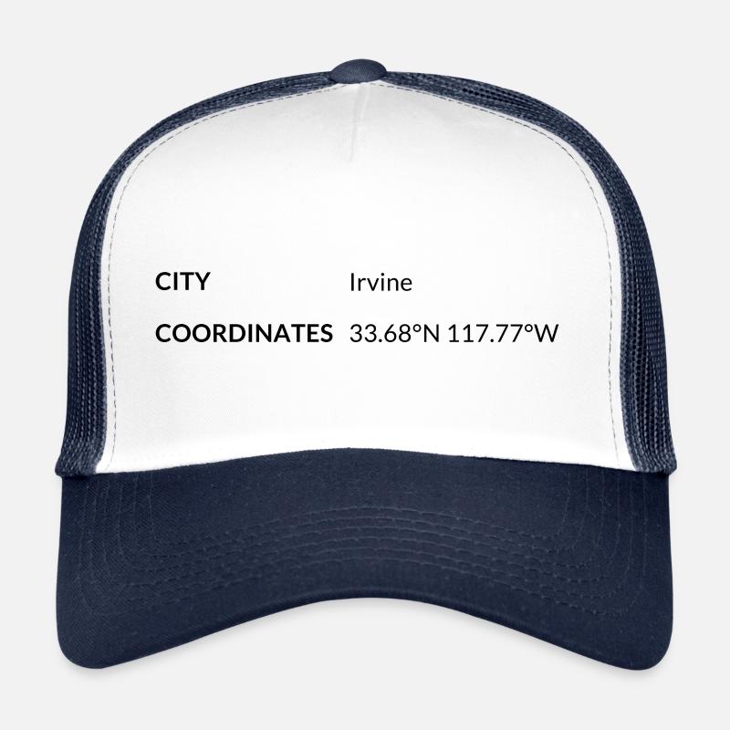 Irvine, California, USA coordinates Trucker Cap