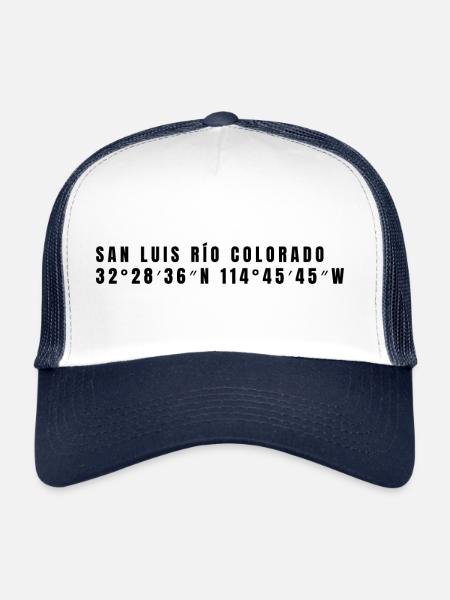 Sonora Mexiko Koordinaten - Trucker Cap - Weiß/Navy - Vorne