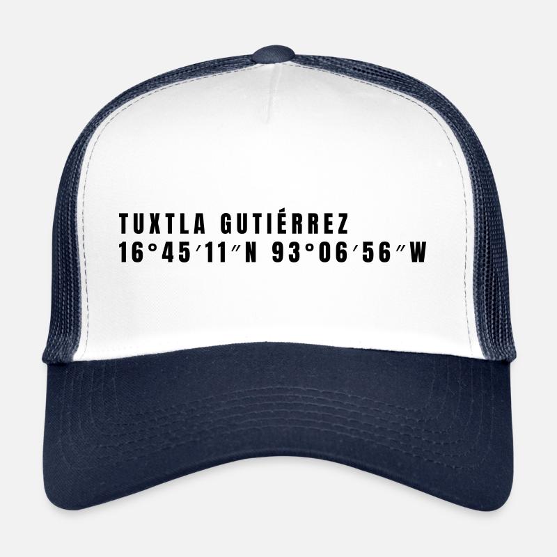 Coordonnées Chiapas Mexique Casquette trucker 