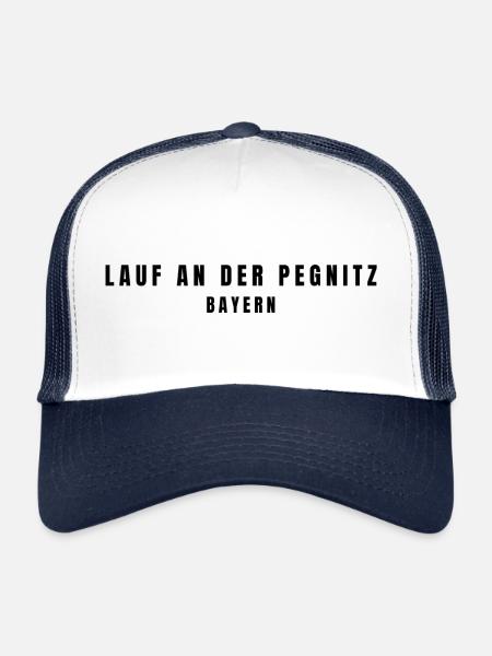 Lauf an der Pegnitz, Bavière - Casquette trucker  - blanc/marine - Devant