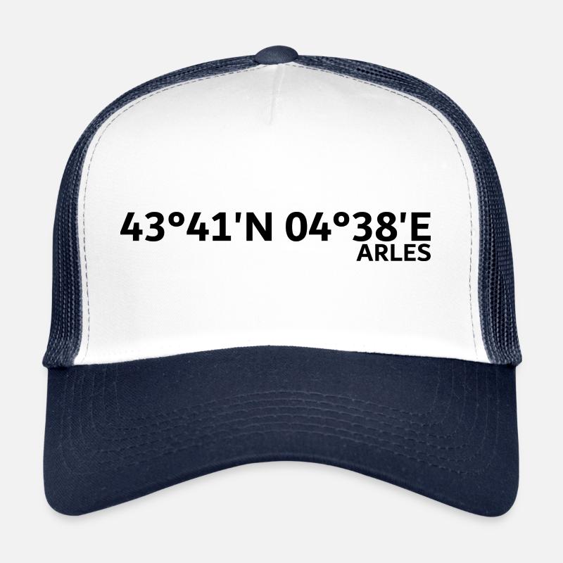 Coordonnées d’Arles - Casquette trucker - blanc/marine