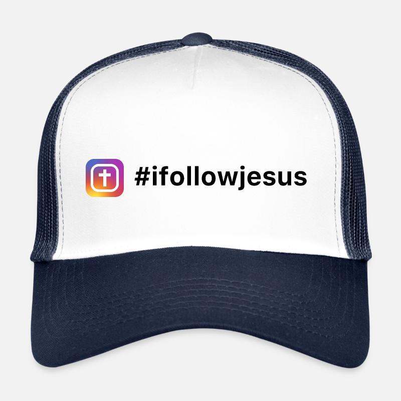 #iFollowJesus - Trucker Cap - Weiß/Navy