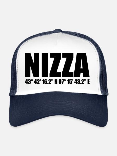 Belles coordonnées - Casquette trucker  - blanc/marine - Devant