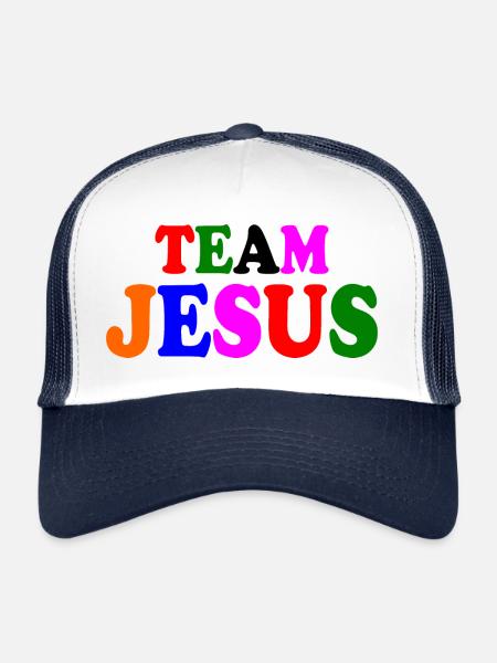 Team jesus - Casquette trucker  - blanc/marine - Devant