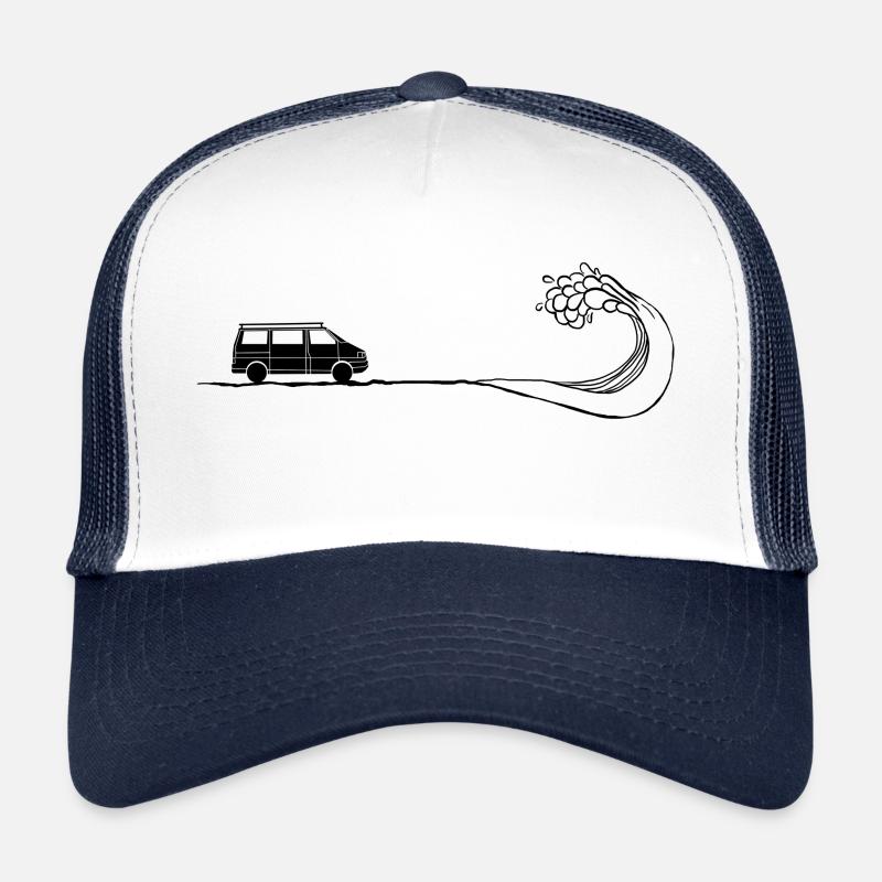 Campeur sur la plage - Casquette trucker - blanc/marine