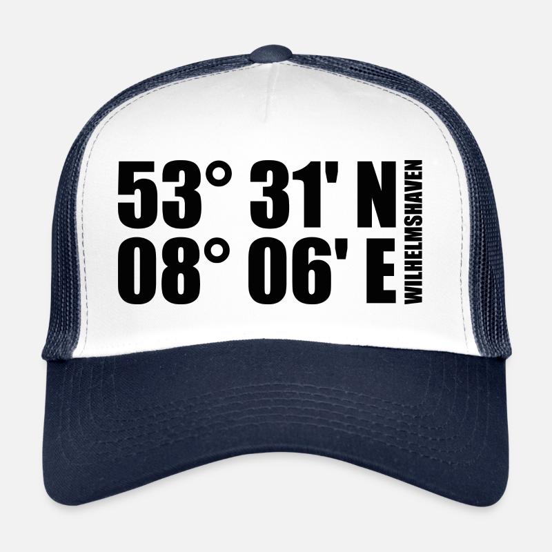 Coordonnées de Wilhelmshaven Casquette trucker 