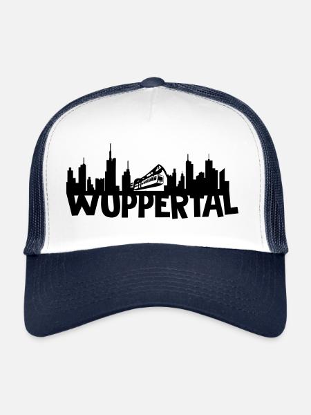 Wuppertal skyline - Trucker Cap - white/navy