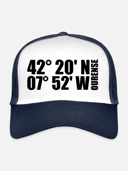 Coordonnées Ourense - Casquette trucker  - blanc/marine - Devant