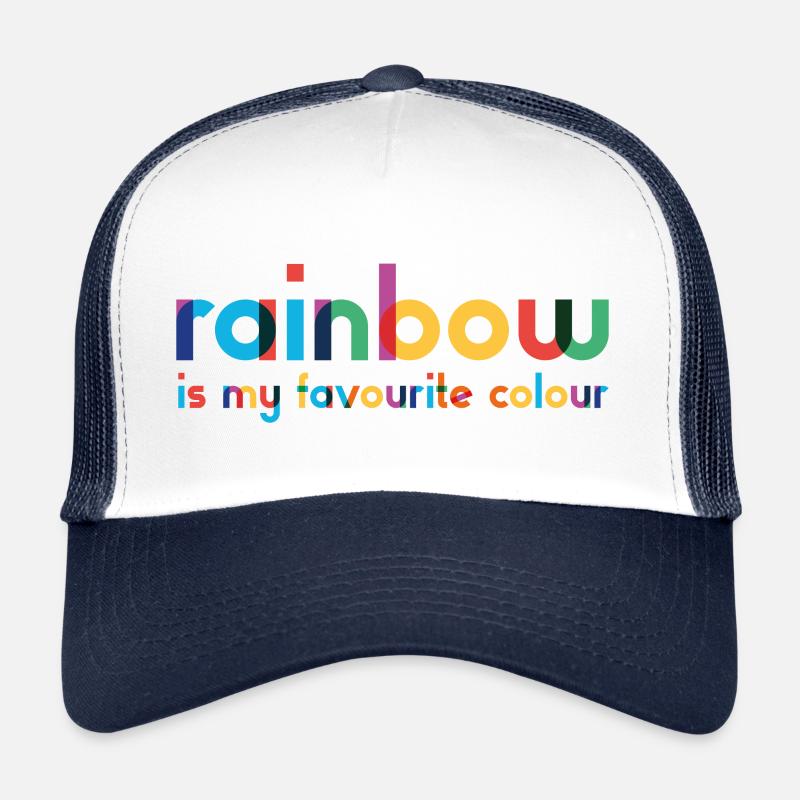 Arc-en-ciel - Couleur préférée - Typographie Casquette trucker 