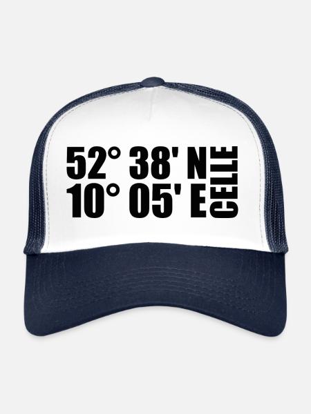 Coordonnées de Celle - Casquette trucker  - blanc/marine - Devant