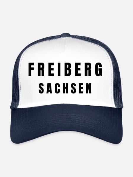 Freiberg, Saxony - Trucker Cap - white/navy - Front