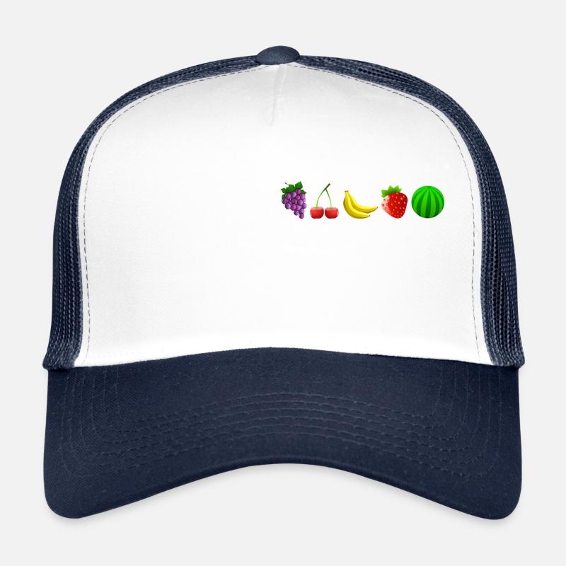 Früchte - Trucker Cap - Weiß/Navy