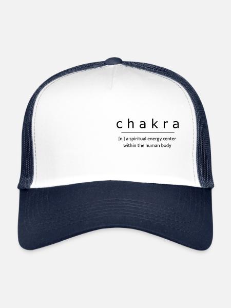 Chakra - Casquette trucker  - blanc/marine - Devant