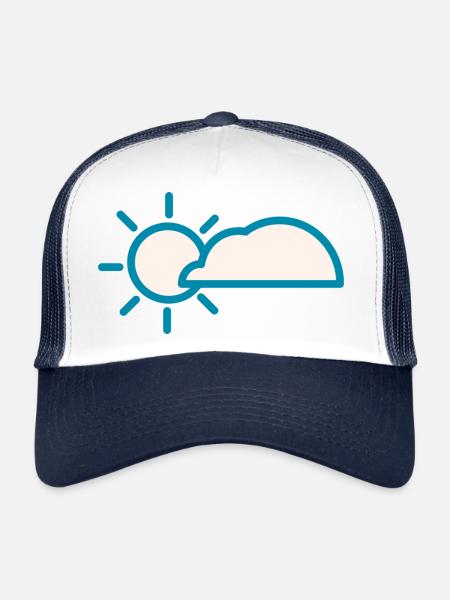 Weather changeable 2 - Trucker Cap - white/navy - Front
