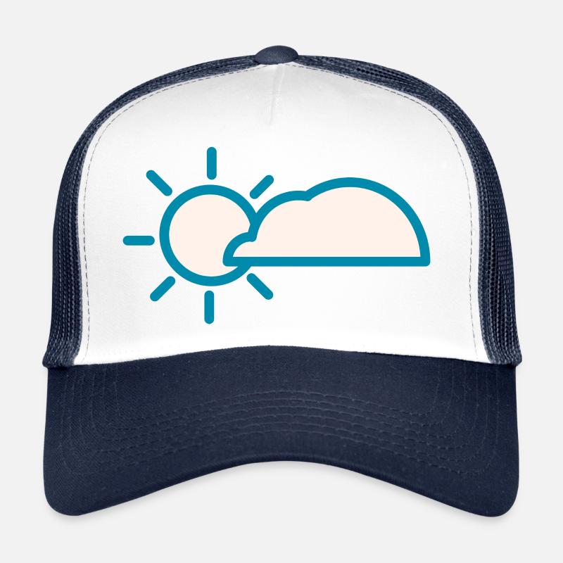 Wetter Wechselhaft 2 - Trucker Cap - Weiß/Navy