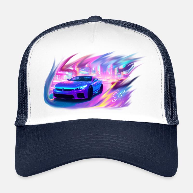 CityPunk - Casquette trucker  - blanc/marine