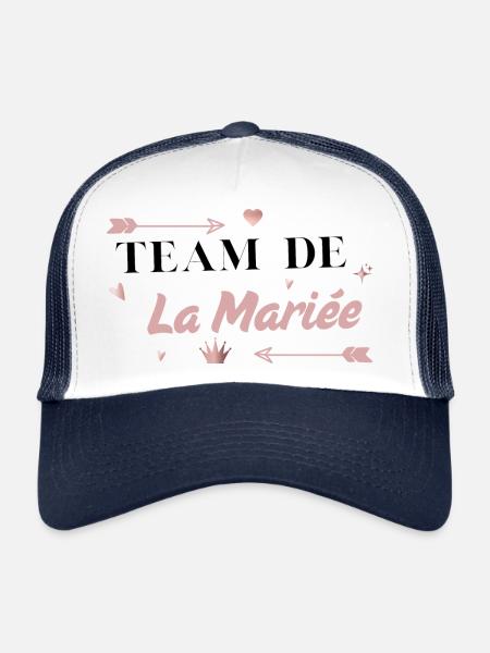 Pink Arrow Bridal Team - Trucker Cap - white/navy - Front