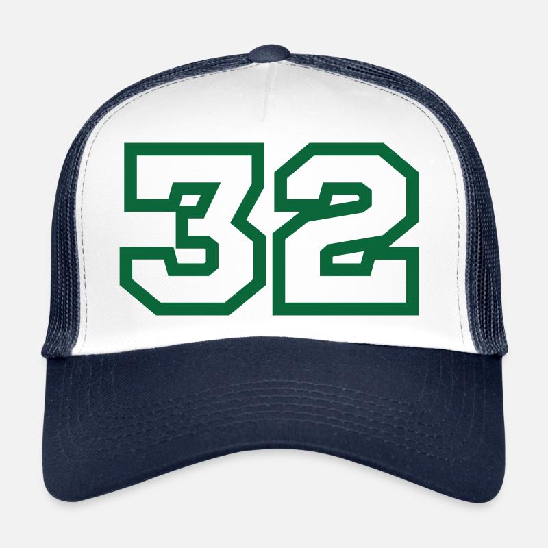 Number 32 green sport Trucker Cap