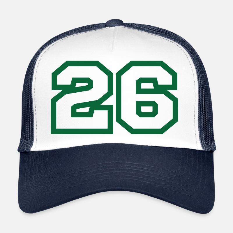 Numéro 26 sport vert Casquette trucker 