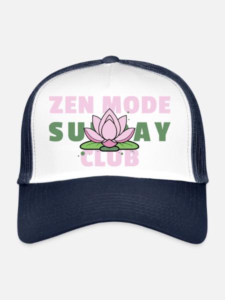 Zen Mode Sunday Club – Mindfulness Shirt - Trucker Cap - white/navy - Front