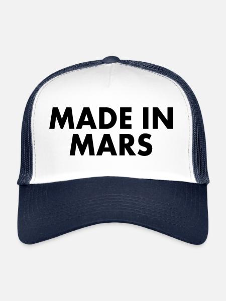 Made in mars - Trucker Cap - white/navy - Front