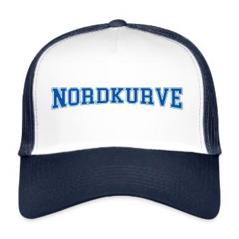 NORDKURVE - FUSSBALLFAN - STADION - FUSSBALLSPIEL - Trucker Cap - Weiß/Navy - Vorne