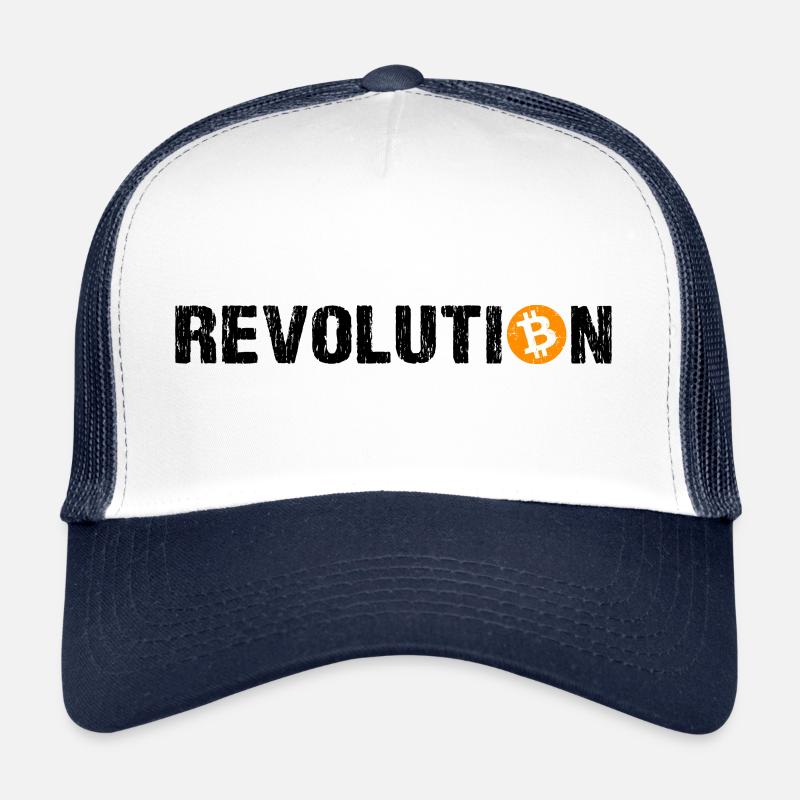 Révolution Bitcoin Cryptomonnaie Bitcoin Casquette trucker 