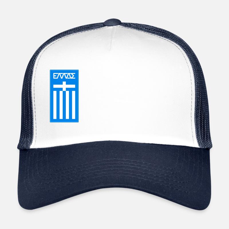 Neo Hellas Logo Grèce Griechenland - Casquette trucker  - blanc/marine