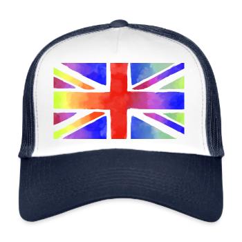 union jack großbritannien england flagge - Trucker Cap - Weiß/Navy - Vorne