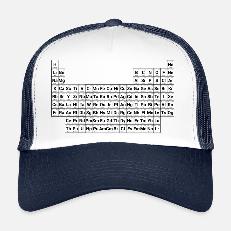 système périodique Casquette trucker 